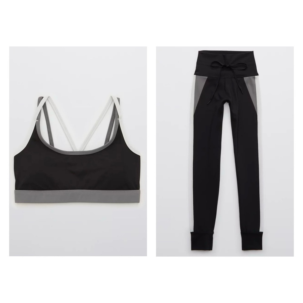 OFFLINE By Aerie Goals Colorblock Sports Bra & Legging